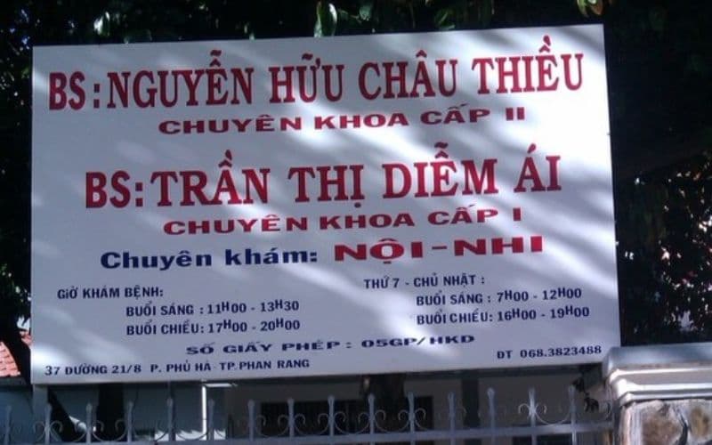 Phòng Khám Nội Nhi - Bác Sĩ Nguyễn Hữu Châu Thiều